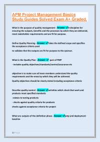 APM Project Management Basics Study Guide: Solved Exam Questions and Answers