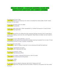 Biology Module 1: Exam Review with Verification Questions and Answers