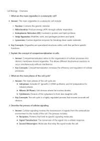 Cell biology overview