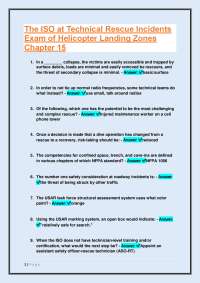 The ISO at Technical Rescue Incidents Exam of Helicopter Landing Zones Chapter 15
