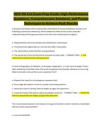 Nursing Exam Preparation Guide: Comprehensive Questions and Solutions