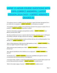 USPAP 15-Hour Course Questions and Answers: 2024/2025 Edition