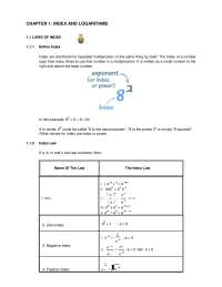 INDEX AND LOG ENGINEERING MATH