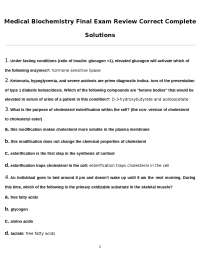 Medical Biochemistry Final Exam Review: Correct and Complete Solutions