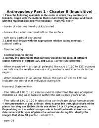 Anthropology Part 1 - Chapter 8 (Inquisitive)