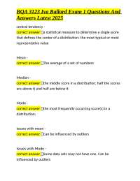 Statistics Fundamentals Exam: Central Tendency & Variability