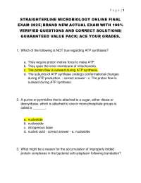 STRAIGHTERLINE MICROBIOLOGY ONLINE FINAL  EXAM 2025| BRAND NEW ACTUAL EXAM .