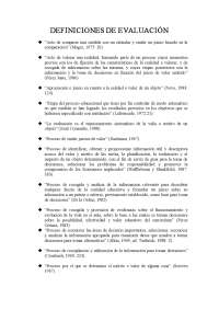 DEFINICIONES DE EVALUACIÓN