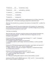 Trauma Nursing Process (TNP) Assessment and Intervention Exercises