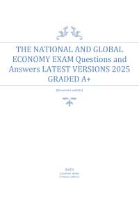 National and Global Economy Exam Questions and Answers