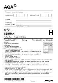 GERMAN PAPER (LISTENING AND READING )