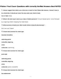 Pilates Instructor Exam: Verified Answers & Guide