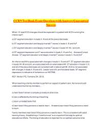 CCRN Test Bank Exam Questions with Answers: A Guide to Critical Care Nursing