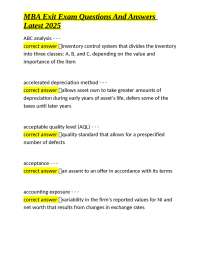 MBA Exit Exam Questions and Answers: A Comprehensive Guide to Key Business Concepts