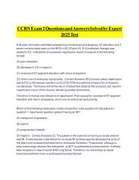 CCRN Exam 2 Questions and Answers Solved by Expert - 2025 Test