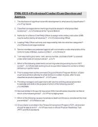 PMK-EE E-6 Professional Conduct Exam Questions and Answers
