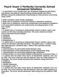 Psychopharmacology Exam Guide: Antipsychotics & Alzheimer's Medications