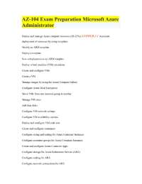 AZ-104 Exam Preparation Microsoft Azure Administrator