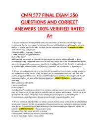 CMN 577 Final Exam: Questions and Answers