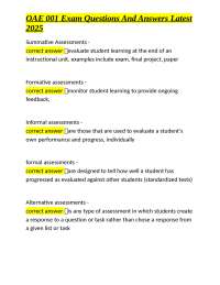 OAE 001 Exam Questions And Answers Latest 2025
