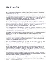 Instrument Flight Rules (IFR) Regulations: Questions and Answers