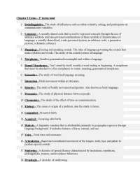 chapter 2 terms for speech path