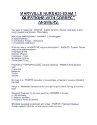 NURS 620 Exam 1: Neurological Disorders and Eye Conditions - Questions and Answers
