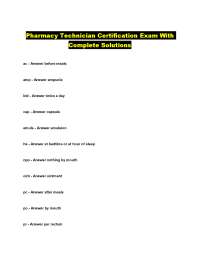 Pharmacy Technician Exam Prep: Abbreviations, Drugs, & Medical Terms