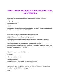 Radiography Final Exam: Emergency Care and Patient Management
