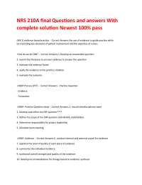 Evidence-Based Practice and Cultural Competence in Nursing: Questions and Answers
