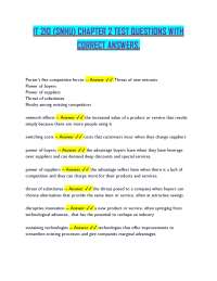 IT 210 (SNHU) Chapter 2 Test: Competitive Forces & Strategies