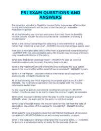 PSI Exam Questions and Answers: A Comprehensive Guide to Insurance Concepts