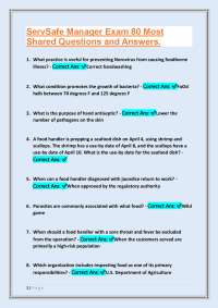 ServSafe Manager Exam: 80 Most Shared Questions and Answers