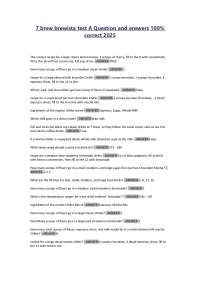 7 brew brewista test A Question and answers 100% correct 2025