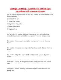Anatomy & Physiology I: Key Concepts and Questions with Answers