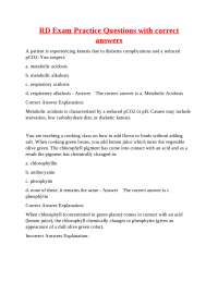 RD Exam Practice Questions: Nutrition, Biochemistry, and Food Science