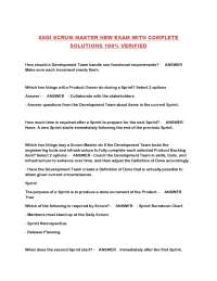 Scrum Master Exam: Comprehensive Guide to Principles & Practices