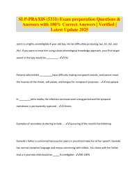 SLP-PRAXIS (5331) Exam Preparation: Questions & Answers