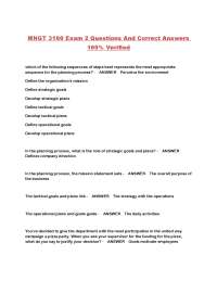 MNGT 3100 Exam 2 Questions And Correct Answers 100% Verified