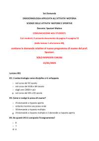 Endocrinologia Applicata All'Attività Motoria - Spaziani Matteo - Aggiornato 15/01/2025