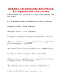 RD Exam : Jean Inman Study Guide Domain 1, Part 1 questions with correct answers