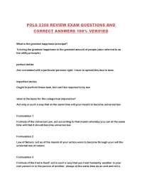 POLS 2350 Review Exam Questions and Answers: Exploring Political Philosophy