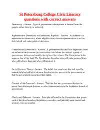 US Government: Key Concepts and Definitions