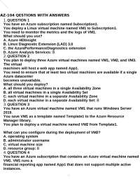 AZ-104 Exam Questions and Answers