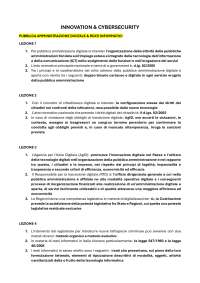 Innovation & Cybersecurity Management per la PA - panieri 2025