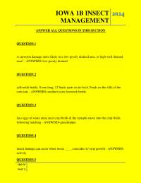 IOWA 1B INSECT MANAGEMENT QUESTIONS AND ANSWERS 2025