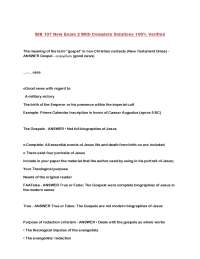 BIB 107 New Exam 2 With Complete Solutions 100% Verified