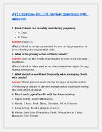 ATI Capstone NCLEX Review questions with answers
