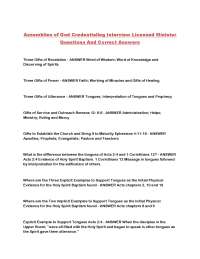 Assemblies of God Credentialing Interview: Licensed Minister Questions and Answers