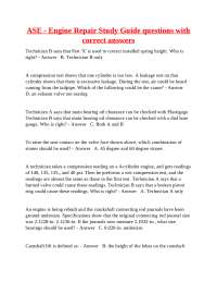 ASE Engine Repair Study Guide Questions and Answers